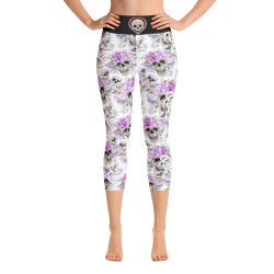 Rockabilly Yoga-Capri-Leggings (mit Tache)