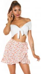 Sexy Highwaist Skorts mit Blumenprint 