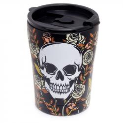 Skulls & Roses Totenkopf wiederverwendbarer Thermobecher für Lebensmittel & Getränke aus Edelstahl 300ml