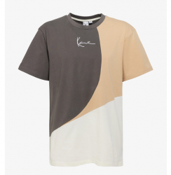 Karl Kani Woven Signature Block Tee brown/light yellow/sand