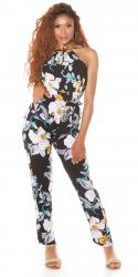 Trendy Sommer Neck Overall mit Print 